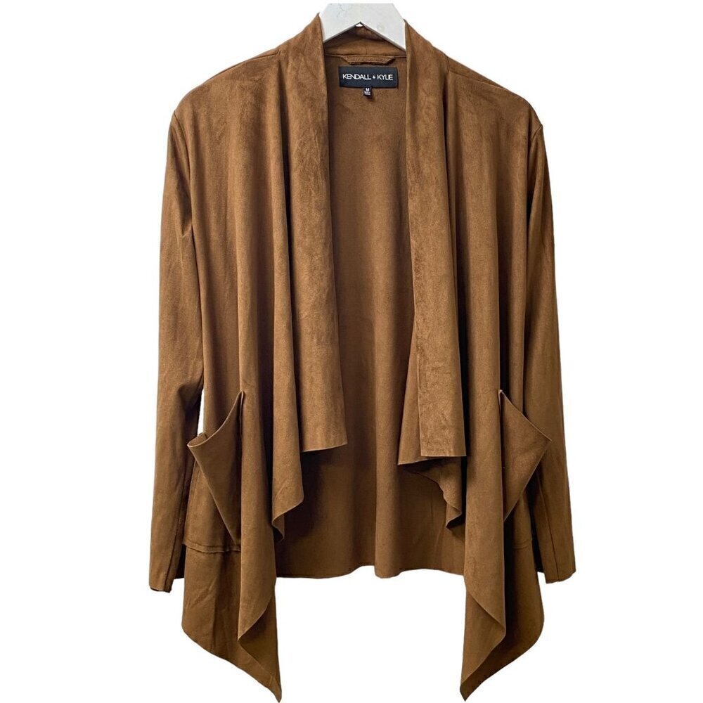 Kendall + Kylie Faux Suede Jacket Medium Flowy Western Shrug Womens
